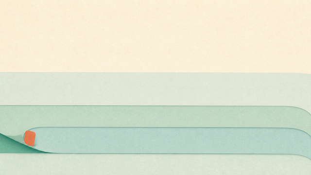 Layered pale green bands with a small coral opening at the edge.